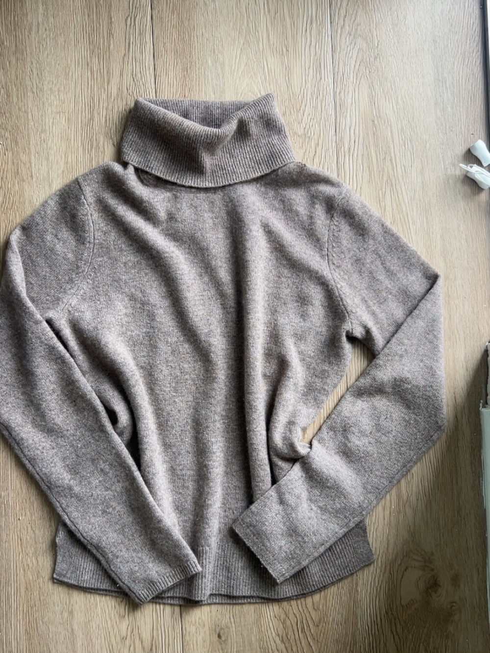Adrienne Vittadini Taupe Turtleneck Sweater